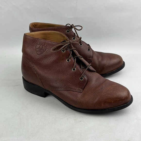 Ariat Chukka Booties Lace Up Ankle Boot Womens 6 Brown‎ Leather Western - Picture 1 of 13